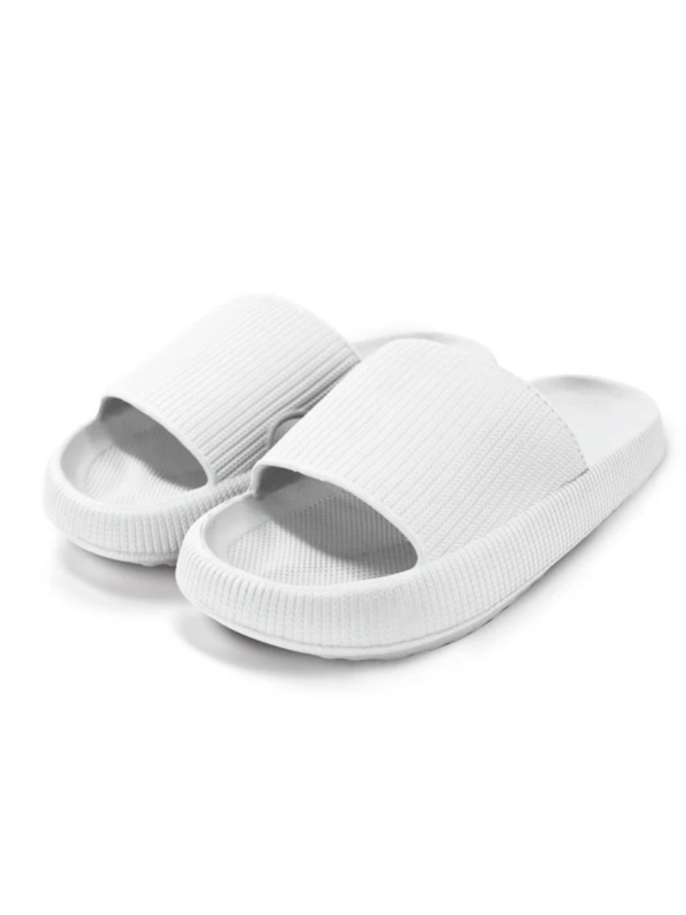 CLOUDIES Women's White Slide Sandals - Cushioned Comfort